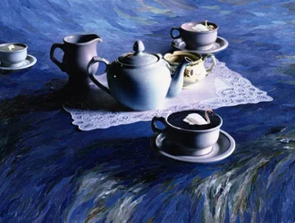 Tea Time with Gordy, 1998 (pappersmosaikcollage)